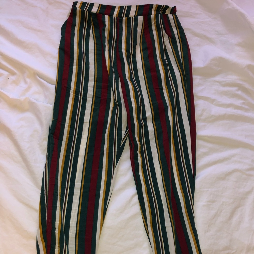 Rue 21 high-waitsed striped pants with pockets